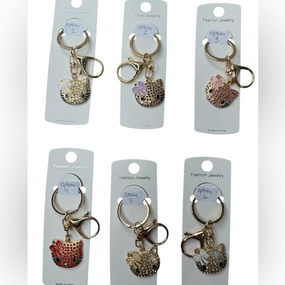NWT Hello Kitty Head Key Ring $10 Closet Minimum Purchase 6 Options - Picture 1 of 7